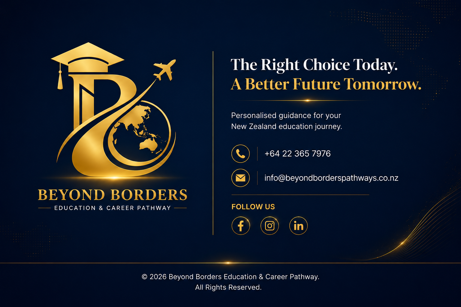 Beyond Borders Education and Career Pathway - The Right Choice Today. A Better Future Tomorrow.
